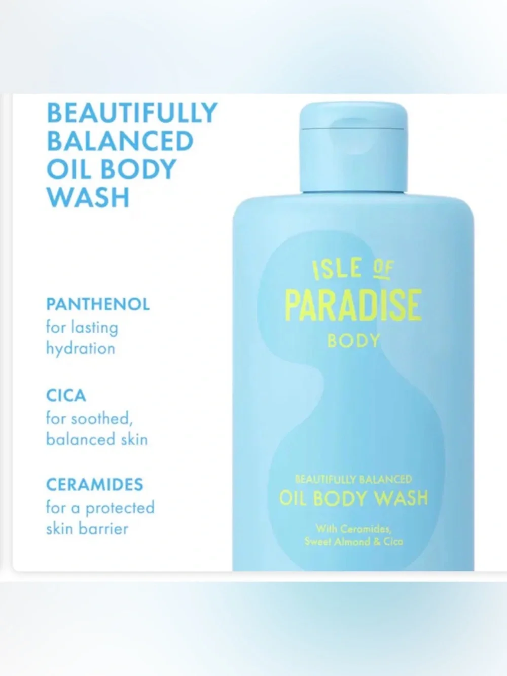 Isle of Paradise Beautifully Balanced Oil Body Wash